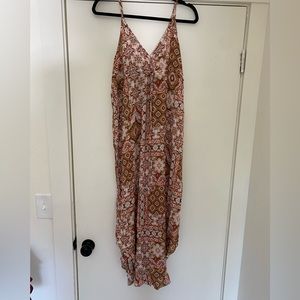Red Print Boho Dress